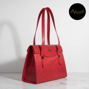 Alavici Dyed Wood in a Deep crimson Red Tone Handbag