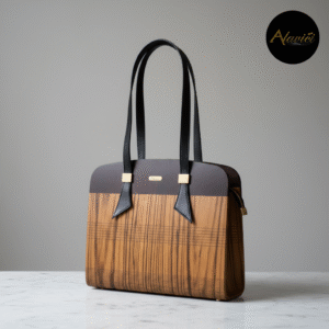 Zebrawood & Deep Ebony Dual-Tone Tote