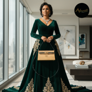 White Ashwood & Padauk Lock-Catch Handbag